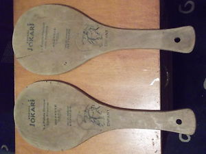 VINTAGE JOKARI ALL WOOD EARLY PADDLES-LOOK