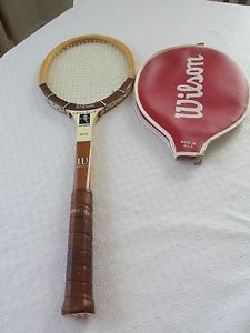Vintage Wilson Wood CHRIS EVERT Autograph TENNIS RACQUET With Case