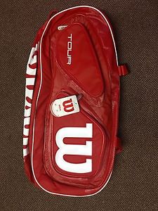 NEW Wilson Tour V Red 6 Pack Tennis Bag