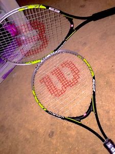 TWO WILSON US OPEN 25" Titanium TENNIS RACQUET RACKET NEW 3 7/8" GRIP T2910U