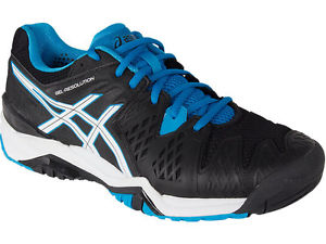 ASICS Gel Resolution 6 Men's Tennis shoes sneakers - Black/Blue/White - Reg $140