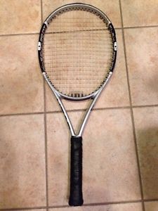 Head Flexpoint 6 Mid Plus Strung Tennis Racquet, grip size 4-1/4
