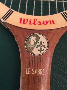 Vintage Wilson 1960's Le Sabre Wooden Racquet Strata Now