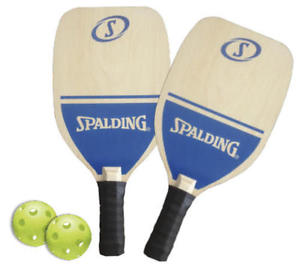 Spalding Pickleball Paddle Set Includes 2 Paddles and 2 Pickleballs New NIB
