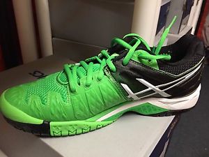 Asics Men's Gel-Resolution 6 Tennis Shoe Flash Green/Wht/Blk