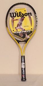 Wilson Titanium Roger Federer 27" Tennis Racquet 4 3/8" Grip Yellow Red W Emblem