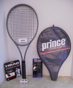 Prince Graphite Controller 110 Tennis Racquet 4 1/4" - NEW STRINGS + GRIP VGC