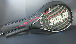 PRINCE 770 OS PRECISION LONGBODY 108 TENNIS RACQUET W/CARRYCASE  BLACK EXCELLENT