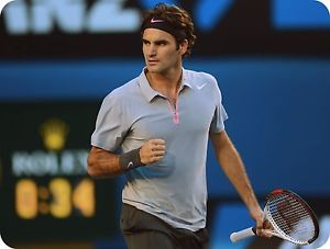 Nike men RF Roger Federer M Medium RARE tennis shirt short  Australian open 2013