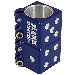 Slamm Trotinette Pince Quad pour Overwized Barre inclus Cale - Dice Bleu