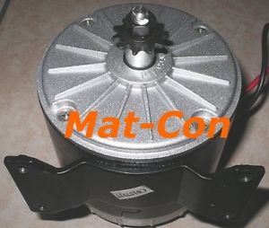 Scooter Courant continu Moteur Y1016 350W 24V 1,22Nm 2750U/min,Pied, 1/4" Pignon