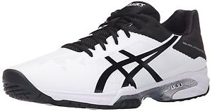 ASICS GEL Solution Speed 3 Men's Tennis Shoes - White/Black/Silver - Reg $130