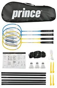 NEW Badminton Set Outdoor Sports 4 Player Smash Play Game Racket Net Case Carry