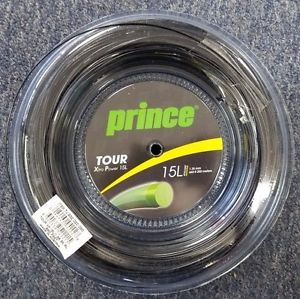 Prince Tour XP Xtra Power 15L Gauge 1.35mm Reel 660' 200m Tennis String BLACK