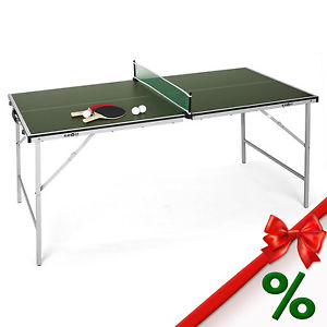 JUEGO DE MESA PING PONG PLEGABLE PORTATIL VERDE 2 PALAS 3 PELOTAS TENIS MINI