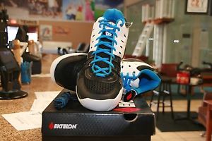 EKTELON RACQUETBALL SHOES T22 MID WHITE / SILVER / BLUE  MENS SIZE 14