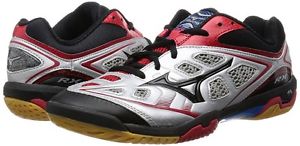 Mizuno JAPAN Badminton Shoes Wave Fang RX 71GA1505 Silver Black Red Japan EMS