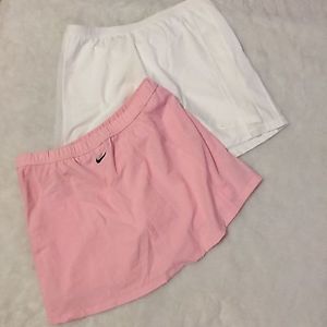 Lot 2 Small Women's Athletic Pink & White Mesh Tennis Skorts