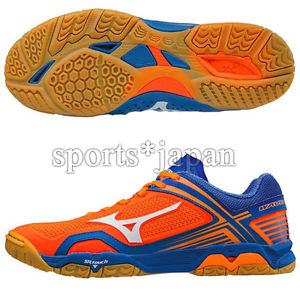 Mizuno Japan Men's Wave Medal Z Table Tennis Shoes 81GA1710 Orange Ping Pong