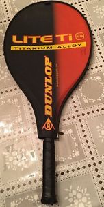 Dunlop Lite Ti25 Titanium Alloy Tennis Racquet Red/Black with cover