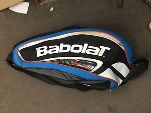 Babolat Team Tennis Dual Strap 6 Racquet Bag, Blue & Black