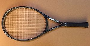 Prince O3 Silver 118" Tennis Racquet 4-⅜ grip with case, new NXT strings