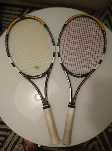 (2) Babolat Pure Storm Ltd tennis racquets, 4 1/4 grip size, great condition!