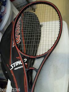 VINTAGE WILSON STING 2 MIDSIZE GRAPHITE TENNIS RACQUET wMATCHING CASE 421 41/4 L