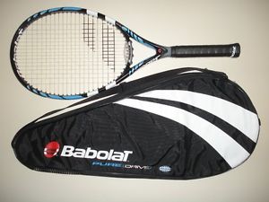 BABOLAT PURE DRIVE CORTEX OS 110 TENNIS RACQUET 4 1/2  27.5" (NEW STRINGS)