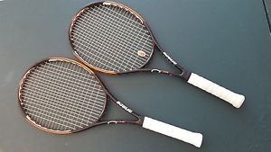 2 Prince OZONE PRO TOUR 18*20 MP MIDPLUS Tennis Rackets 4 1/4 RARE Great Cond