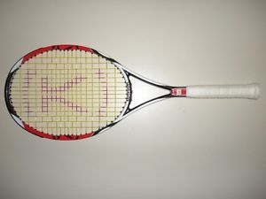 WILSON K-FACTOR K-SIX-ONE 95 16X18 TENNIS RACQUET 4 1/2 (NEW STRINGS)