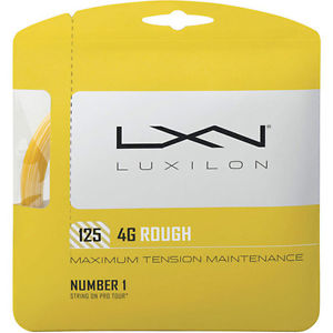 Luxilon 4G Rough Tennis String, Gold, 16L Gauge/1.25mm