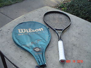 Wilson EX Court Oversize SPS Alloy Tennis Racquet w Cover and Pro Overwrap 4 3/8