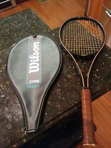 Wilson 4 1/2" Grip Size Sting Midsize Graphite Tennis RACKET 27" Long w/ Case