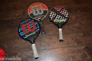 Lot of 3 Platform Tennis Racquet Wilson Racquets