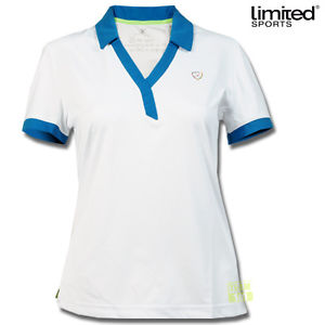 Limited Sports Mujer Camiseta de tenis Camiseta polo Valerie blanco/azul