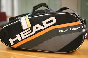 HEAD Tennis Bag TOUR TEAM COMBI BAG, 28"X 14"X 7", Grey, Orange, White