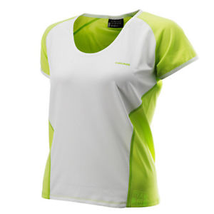 Head Camiseta de mujer Flux cuello de pico blanco / verde