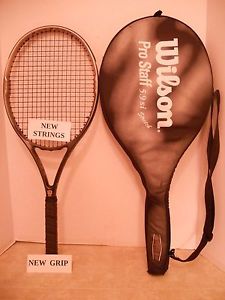 Wilson Pro Staff 5.9 OS 110 Stretch 28" Tennis Racquet 4 1/8 - NEW STRINGS/GRIP