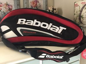 Babolat Team Racquet Red And Black Carry Bag with backpack straps