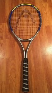 HEAD Tennis Racquet TI.Smash Silver Blue  Xtra Long Titanium Oversized 4 1/4-2