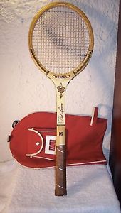 Vintage Chemold Rod Laver Signature M-4.5 Wood Tennis Racket + Case Italy