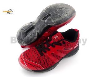 Apacs Cushion Power 072 Red Badminton Shoes With Transparent Outsole and Improve