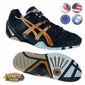 BRAND NEW Asics Gel-Blast 4 Black/Gold/Silver Court Shoes