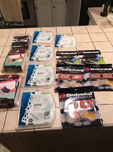 BABOLAT PRO HURRICANE Xcel RPM tennis string (lot of 10 sets) Assortment & Brace