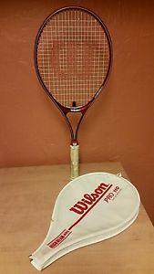 Wilson Pro 110 Super High Beam BGeta Gel Tennis L4 Racquet 4 1/2 Red White NICE