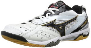 Badminton Shoes Wave Fang PRO 71GA1500 Mizuno US10 White Black Gold Japan New
