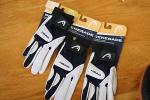 HEAD RACQUETBALL GLOVE  RENEGADE,THREE GLOVES , RIGHT Hand Size S SMALL