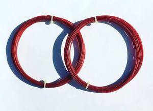 (3) SETS 15G 100% "PREMIUM" NATURAL GUT IN "RED COLOR" TENNIS RACQUET STRING