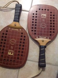 Vintage MARCRAFT Paddleball Model PT-90 Paddle Tennis Lot Set of 2